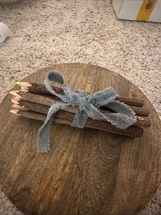 Other - Rustic branch colored pencils with grey bow